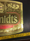 Vintage Schmidt's Quality Beer Since 1860 sign Gold leaf and beer stein featured