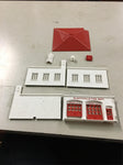 Vtg Plasticville train accessary fire house kit FH-4 Bachmann w / original box