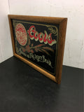 Mint ADOLPH COORS GOLDEN COLORADO "AMERICAS FINE LIGHT BEER" wood and glass sign