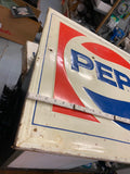 Vtg 1974 Pepsi Cola Tin Sign Advertising Soda 26x29 General Store Bar Collectibl