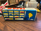VTG 1960s USSR Tin wind up parking garage over under set w/ orig box missing key