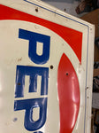 Vtg 1974 Pepsi Cola Tin Sign Advertising Soda 26x29 General Store Bar Collectibl