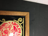 Mint ADOLPH COORS GOLDEN COLORADO "AMERICAS FINE LIGHT BEER" wood and glass sign