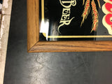 Mint ADOLPH COORS GOLDEN COLORADO "AMERICAS FINE LIGHT BEER" wood and glass sign
