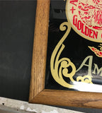 Mint ADOLPH COORS GOLDEN COLORADO "AMERICAS FINE LIGHT BEER" wood and glass sign