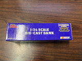 VTG 1990s Racing Champions Brickyard 400 1/24 Diecast car bank NIB