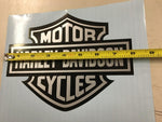 Silver & Black Harley-Davidson MC Bar Shield Decal Sticker Decal fairing 6 X 8