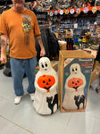 Vtg Empire Halloween Blow Mold 34" Ghost Pumpkin Black cat Box!