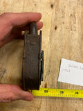 Antiqe Padlock Steel Brass Cover 1800's Civil War Era Vtg Art Deco Fancy Lock