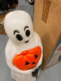 Vtg Empire Halloween Blow Mold 34" Ghost Pumpkin Black cat Box!