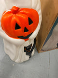 Vtg Empire Halloween Blow Mold 34" Ghost Pumpkin Black cat Box!