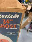 Vtg Empire Halloween Blow Mold 34" Ghost Pumpkin Black cat Box!