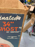 Vtg Empire Halloween Blow Mold 34" Ghost Pumpkin Black cat Box!
