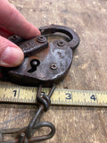 Vtg Railroad Lock Padlock 1800's B&O RR Antique Train Collector Adlake Works!
