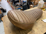 Vtg buddy Seat Brown Ribbed Panhead Shovelhead Knucklhead Flathead Recover Nice!