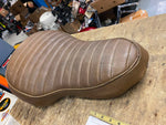 Vtg buddy Seat Brown Ribbed Panhead Shovelhead Knucklhead Flathead Recover Nice!