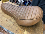 Vtg buddy Seat Brown Ribbed Panhead Shovelhead Knucklhead Flathead Recover Nice!