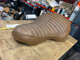 Vtg buddy Seat Brown Ribbed Panhead Shovelhead Knucklhead Flathead Recover Nice!