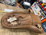 Vtg buddy Seat Brown Ribbed Panhead Shovelhead Knucklhead Flathead Recover Nice!