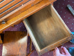 Antique Kids Child Roll top Desk Chair Vintage Wood Dolls Display Office Nice!