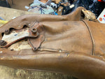 Vtg buddy Seat Brown Ribbed Panhead Shovelhead Knucklhead Flathead Recover Nice!