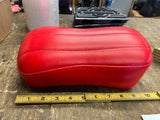 Red Ribbed Solo Seat Passenger P Pad West Eagle Chopper Bobber Motorcycle Pleate