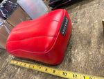 Red Ribbed Solo Seat Passenger P Pad West Eagle Chopper Bobber Motorcycle Pleate