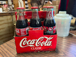 VTG 1990s Coca Cola NASCAR Racing Family 6 pack 8oz. bottles christmas bottles