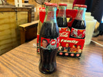 VTG 1990s Coca Cola NASCAR Racing Family 6 pack 8oz. bottles christmas bottles