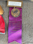 Fireman Badge Ribbon 1968 western Pa Fire fighter ass Convention Vtg Kittaning