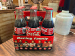 VTG 1990s Coca Cola NASCAR Racing Family 6 pack 8oz. bottles racer bottles