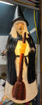 vtg in original box 39" illuminated witch blow mold Halloween decoration rare