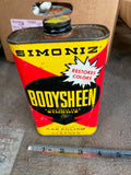 Simoniz Body Sheen Tin Metal can Vtg Adverting Nice graphics Auto Gas Oil Polish