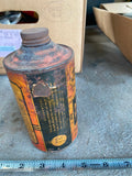 Boyers Metal Polish Cone Top Metal can Vtg Adverting Nice graphics Auto Gas Oil