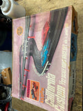 Eldon Slot Car Set 1/32 Red Blue Chrome Camaro Mustang Fastback California Custo