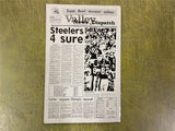 VTG NFL Pittsburgh Steelers 1980 Newspaper tin replica 7.5X11.5 man cave decor