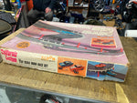 Eldon Slot Car Set 1/32 Red Blue Chrome Camaro Mustang Fastback California Custo