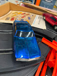 Eldon Slot Car Set 1/32 Red Blue Chrome Camaro Mustang Fastback California Custo