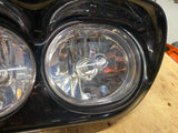 Headlight Assy Harley Road glide W visor Trim H4 Halogen FLTR 1998-2012 oem stoc