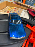 Eldon Slot Car Set 1/32 Red Blue Chrome Camaro Mustang Fastback California Custo