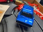 Eldon Slot Car Set 1/32 Red Blue Chrome Camaro Mustang Fastback California Custo