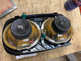 Headlight Assy Harley Road glide W visor Trim H4 Halogen FLTR 1998-2012 oem stoc