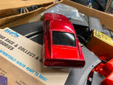 Eldon Slot Car Set 1/32 Red Blue Chrome Camaro Mustang Fastback California Custo