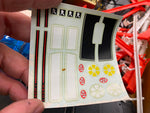 Eldon Slot Car Set 1/32 Red Blue Chrome Camaro Mustang Fastback California Custo