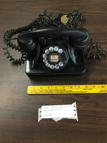 1940's BAKELITE ART DECO NORTH ELECTRIC GALION OHIO TELEPHONE ROTARY DIAL BLACK