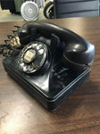 1940's BAKELITE ART DECO NORTH ELECTRIC GALION OHIO TELEPHONE ROTARY DIAL BLACK