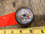 Vtg Glass IOOF Button Badge Emblem Fraternal Independent order Antique Decor!