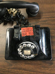 1940's BAKELITE ART DECO NORTH ELECTRIC GALION OHIO TELEPHONE ROTARY DIAL BLACK