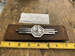 Vtg MG Radio Plate W Emblem Badge MGB MGC MGA OEM Roadster Orig Factory Interior