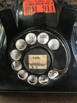 1940's BAKELITE ART DECO NORTH ELECTRIC GALION OHIO TELEPHONE ROTARY DIAL BLACK